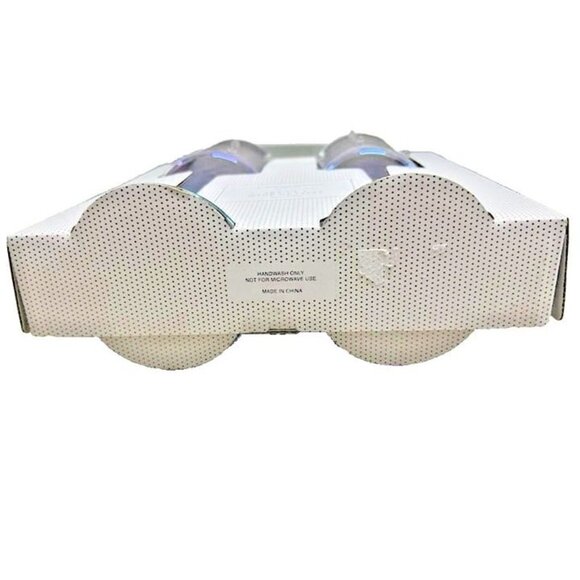 Cupcakes Cashmere Blue Purple Rainbow Iridescent Set of 2 Wine Champagne Glasses - Picture 4 of 5